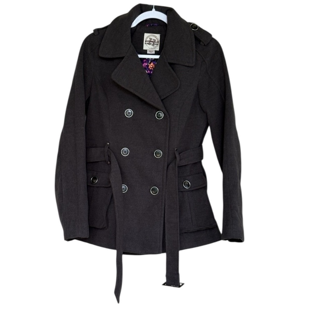 Hydraulic Gray Pea Coat Jacket
Size L